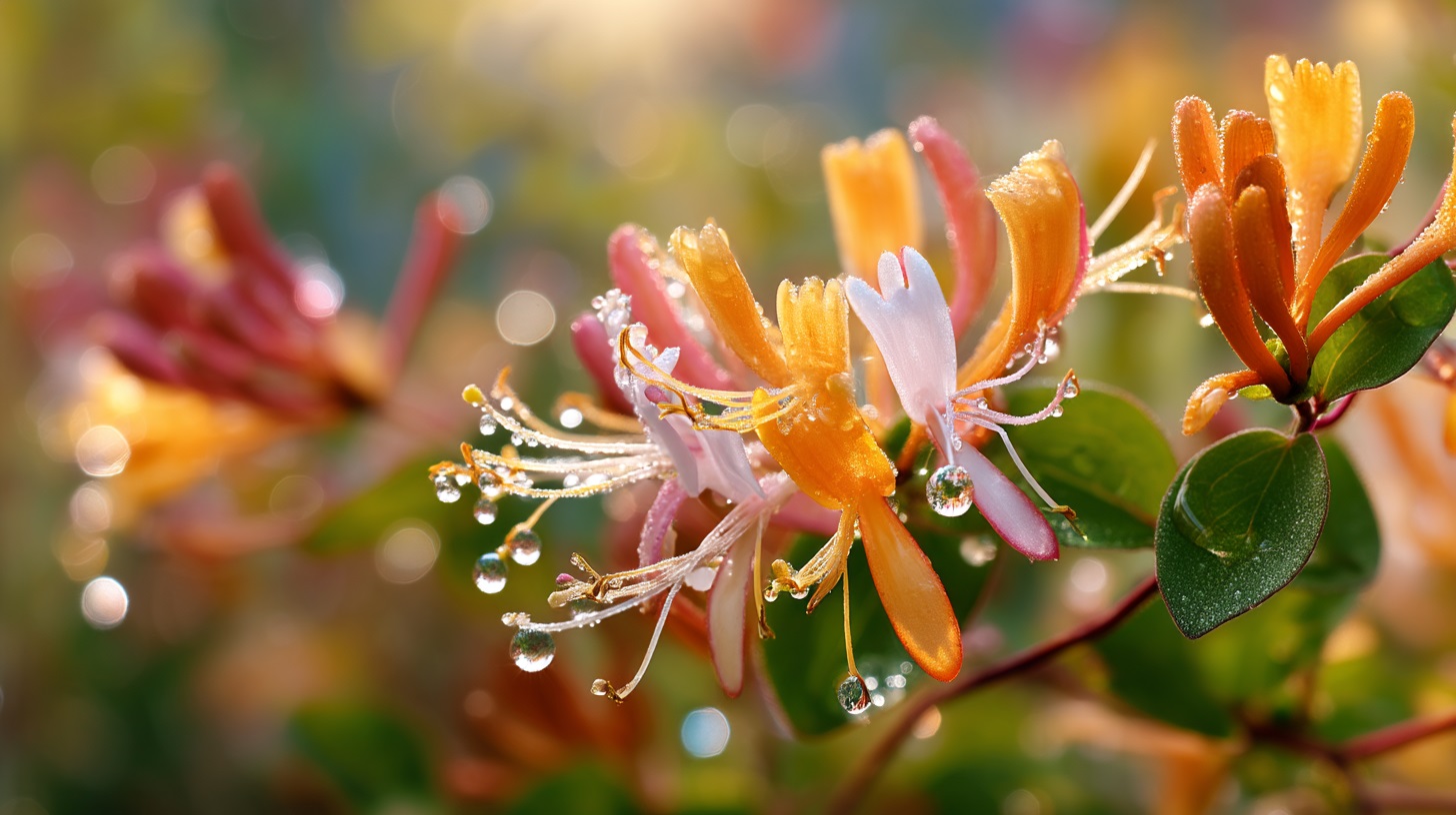 Honeysuckle in the summer meadow